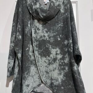 LuLaRoe Gray Poncho Style Cowl Neck Sweater